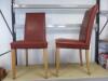 52 x Tan Faux Leather Dining Chairs on Wooden Frame. Size (H) 96cm - 5
