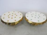 2 x 10" Metal Cake Stands