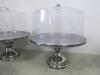 4 x 13" Counter Cake Display Stands with Perspex Covers - 3