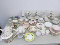 178 x Assorted of Fine Bone China Cups, Saucers, Plates, Teapots & Milk Jugs (As Pictured/Viewed)