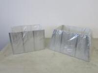 2 x New Wrapped Silver Coloured Lamp Shades