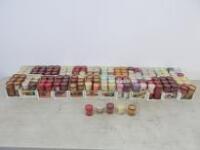 Stock of 290 x Assorted Heart & Home, Single Wick Fragranced Candles (53g)