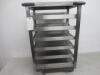 6 Rack Mobile Stainless Steel Trolley with 9 Aluminium Trays. Size H85cm x W45cm x D57cm - 2