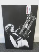 Stretched Canvas Picture of Guitar Player, Size 77cm x 51cm