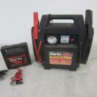 Clarke Portable Jump Start 910 with Built in Compressor & a Clarke AC70 Battery Charger