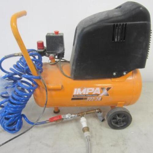 Impax Professional Power Tools IM 222-24L Mini Compressor with Coil Airline & Gauge