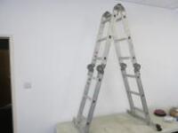 Multipurpose Adjustable Ladder. Maximum Height 330cm & Weight Capacity 150kg