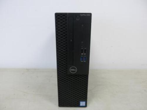 Dell Optiplex 3060 SFF, Model D11S. Intel Core i5-8500 CPU@3.00Ghz. 8GB RAM. 500GB HDD. DVD-RW Drive. No Operating System.