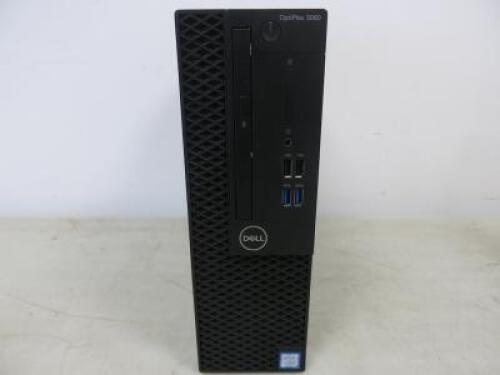 Dell Optiplex 3060 SFF, Model D11S. Intel Core i5-8500 CPU@3.00Ghz. 8GB RAM. 500GB HDD. DVD-RW Drive. No Operating System.