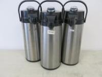 3 x Thermal Pump Rotating, Dispencing Jugs