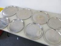 8 x Assorted Size Metal Circular Trays