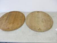 2 x Bramon 57cm Dia Wooden Chopping/Presentation Cheese Board