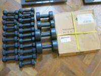 Assorted Quantity of Dumbbell Weights to Include: 22 x 1kg, 4 x 3kg & 1 x 20kg Bodymax Olympic Rubber Plate (Boxed/New)