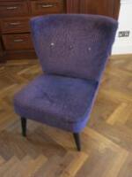 Designers Guild Furniture Purple & Lime Green Backed Upholstered Casual Chair with Scatter Cushion. Size H80cm