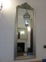 Silver Gilt Decorative Mirror. Size H173cm x W70cm