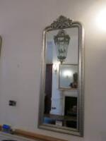 Silver Gilt Decorative Mirror. Size H173cm x W70cm