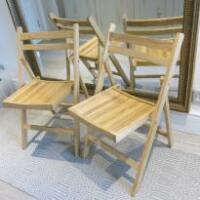 2 x Wooden Fold Out Chairs