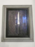 Glazed & Framed Ovenex Knife & Fork Print. Size H58cm x W49cm