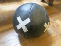 Vintage Black Leather Medicine Ball