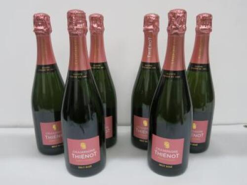 6 x Bottles of Champagne Thienot Brut Rose, 750ml. RRP £300