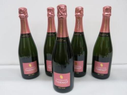 5 x Bottles of Champagne Thienot Brut Rose, 750ml. RRP £250