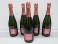 5 x Bottles of Champagne Thienot Brut Rose, 750ml. RRP £250