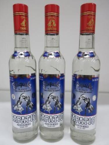 3 x Tapatio Hecho En Mexico, Tequila Blanco, 700ml. RRP £75