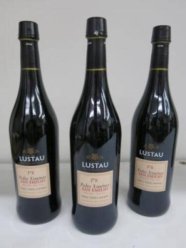 3 x Lustau PX Pedro Ximenez, San Emilio Jerez-Xeres – Sherry, 750ml. RRP £69