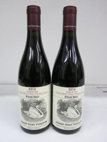 2 x Joseph Swan Vineyards, Cuvee de Trois Pinot Noir 2014, 750ml, Red Wine