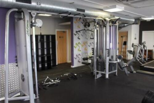 Life Fitness Jungle Multi Position Multigym with Cable Crossover Dual Pulley, Lat Pull Down, Seated Row & Single Track Pulley. Comes with 21 x Assorted Handles (As Pictured/Viewed)