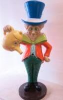 Mad Hatter Resin & Fibreglass Figurine, Size (H)140cm x (W) 70cm x (D) 70cm