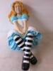 Alice In Wonderland Resin & Fibreglass Sitting Figurine, Size (H)96cm x (W) 42cm x (D) 80cm - 5