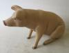 Small Sitting Pink Pig Resin & Fibreglass Statue - 6