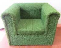 Artificial Grass Armchair, Size (H)95cm x (W) 100cm x (D)90cm