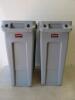 Pair of Rubbermaid Slim Jim Bin