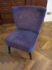 Designers Guild Furniture Purple & Lime Green Backed Upholstered Casual Chair with Scatter Cushion. Size H80cm - 4