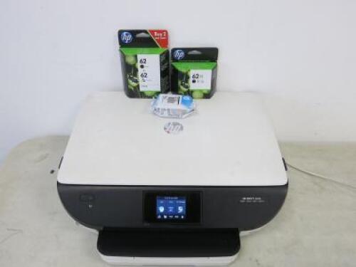 HP Envy Color All In One Printer, Model 5646. Comes with Power Supply and HP Genuine Inks (As Pictured)