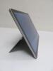 Microsoft Surface Pro 12.3" Tablet, Intel Core m3-6y30, CPU @ 0.90ghz, 4GB RAM, 120GB HDD. Running Windows 10 Pro. Comes with Power Supply. NOTE: Slight crack to screen (As Pictured/Viewed) - 2