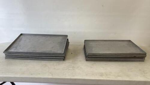 23 x Stainless Steel Trays - 51cm long x 33cm wide