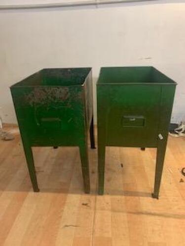 2 x Machinists Metal Dump Bins