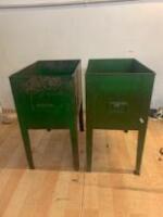 2 x Machinists Metal Dump Bins