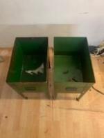 2 x Machinists Metal Dump Bins