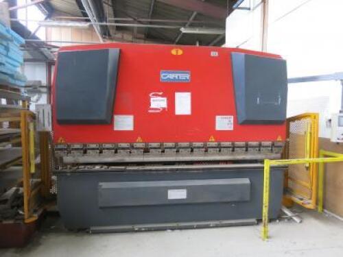 Carter WC67K 100/3200 Pressbrake No 2007 080, Year 2007, with Cedes Safe 2+ Light Guards & Fitted Tooling