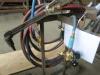 Pair of Oxy Acetylene Welding Bottle Gauges with Hoses and Cutting Torch. Comes with Bottle Trolley - 2