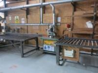 Wilson FX Spindle Moulder with Bursgreen BLG-8 Feeder, S/N 29724. Comes with 2 x Roller Feed Tables