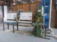 Wadkin Bursgreen Power Band Resaw, S/N PBR/HD 85187. Comes with 4 Spare Blades & Roller Feed Tables