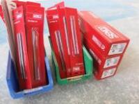 3 x Boxes of 10 Senco Blister Packs Bit Square Drive & 45 x Senco Blister Packs of Dura Spin Bits