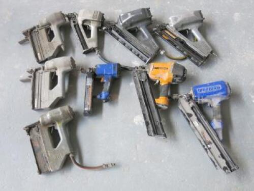 9 x Assorted Air Brad Nail Guns to Include: 2 x Duo-Fast, 1 x Bostitch & 6 x Senco