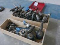 Large Quantity of 28 Assorted Air Tools to Include: Rivet Guns, Drills & Others
