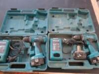 2 x Makita Cordless Drill 6280D